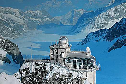 瑞士著名山峰少女峰风景