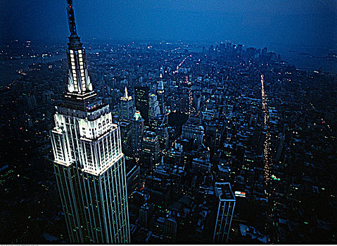 帝国大厦,夜晚,纽约,美国