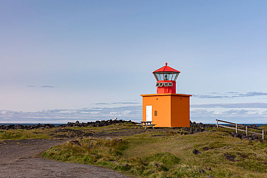 灯塔,斯奈山半岛,西部,冰岛,欧洲