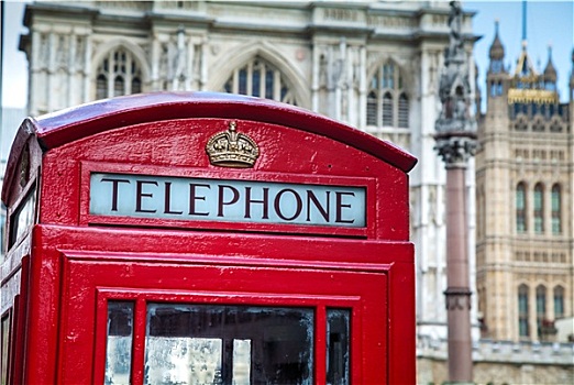 著名,红色,电话亭,伦敦