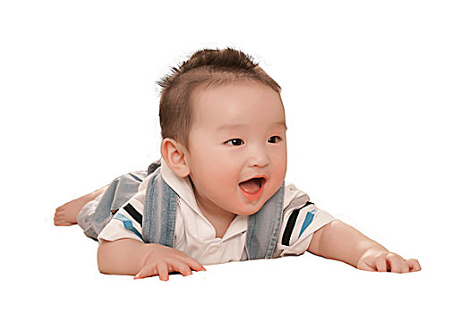 趴著的男嬰
