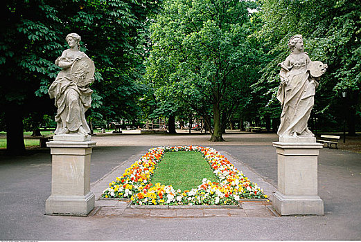 雕塑,公园,华沙,波兰