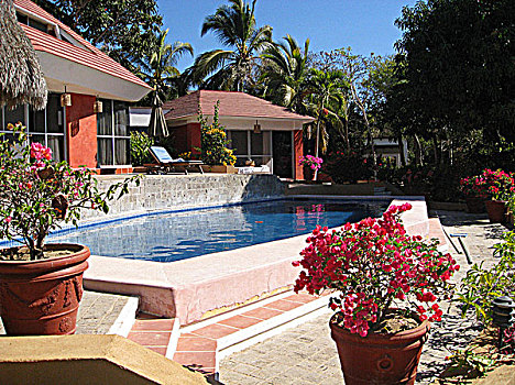 墨西哥,房子,游泳池