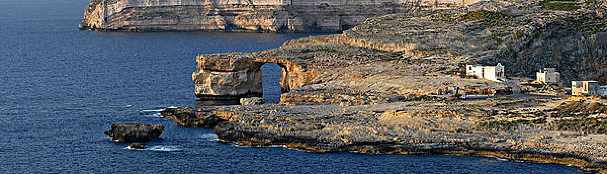 蔚蓝的窗囗,自然,拱形,西部,海岸,戈佐,马耳他,欧洲