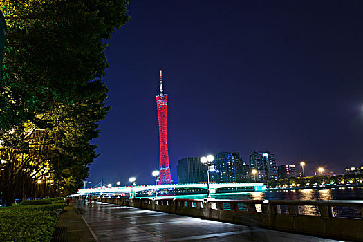 夜景广州塔