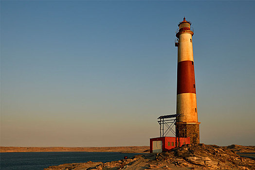 灯塔,靠近,海岸,自然保护区,纳米比亚,非洲