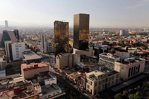 风景,俯视,内城,墨西哥城,联邦,地区,墨西哥,中美洲