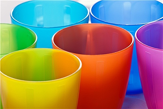彩色,塑料杯