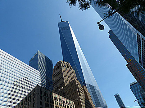 世贸中心,自由,塔,设计,建筑师,孩子,上方,下曼哈顿