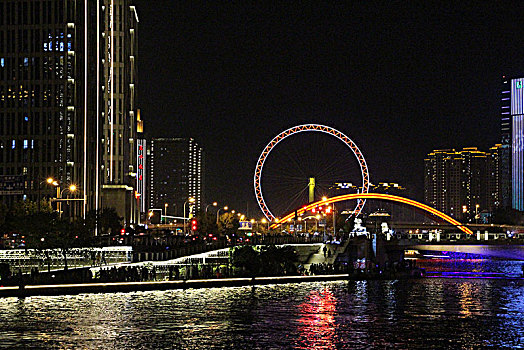 天津海河夜景