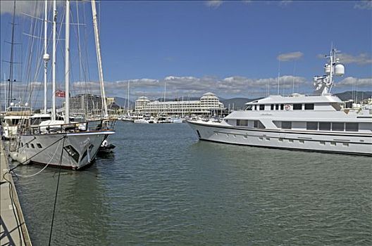 奢华,游艇,码头,昆士兰,澳大利亚