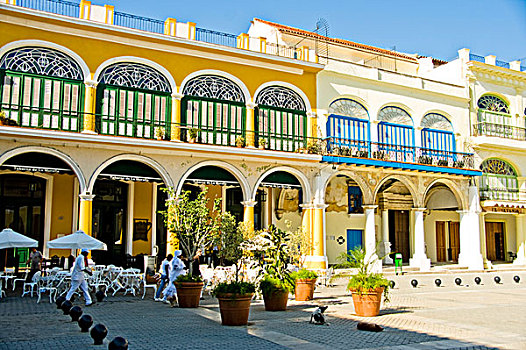 广场,老,哈瓦那旧城,哈瓦那老城,古巴
