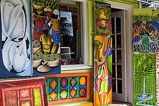 纪念品店,安提瓜岛,西印度群岛,加勒比,中美洲
