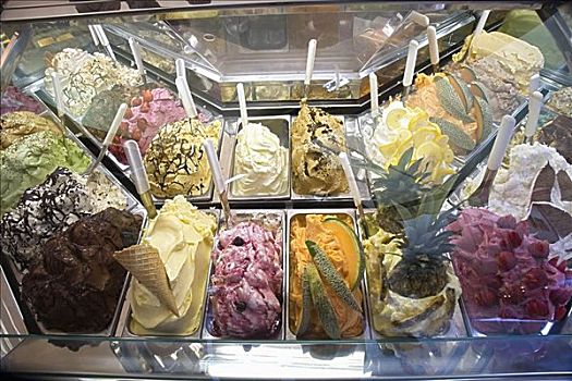 意大利冰淇淋,佛罗伦萨,托斯卡纳,意大利