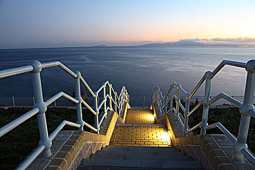 海岸,右边,日落,欧洲,直布罗陀