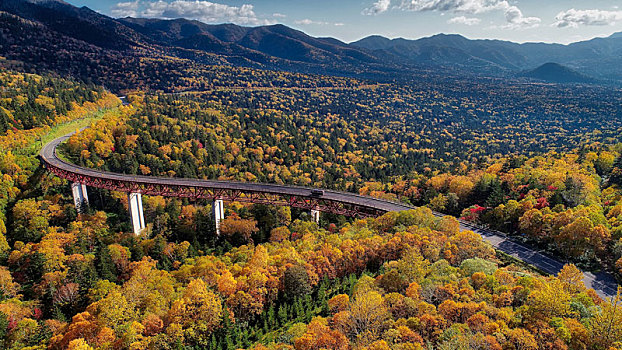 航拍,北海道,日本