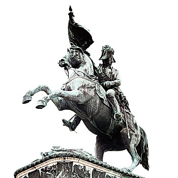 骑马雕像,英雄广场,广场,维也纳,奥地利,欧洲