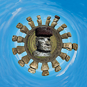 复活节岛石像,复活节岛,拉帕努伊国家公园,世界遗产,智利,南美