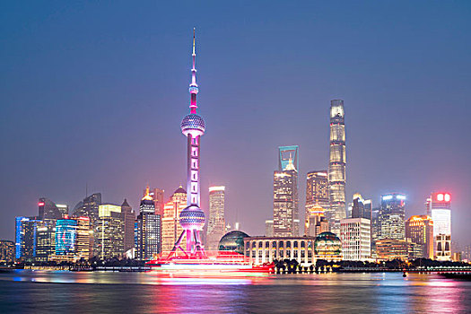 上海,建筑,风景,夜景
