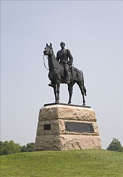 雕塑,盖茨堡,国家,军事,公园,宾夕法尼亚,美国