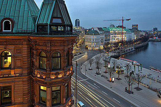 汉堡市,德国,俯视图