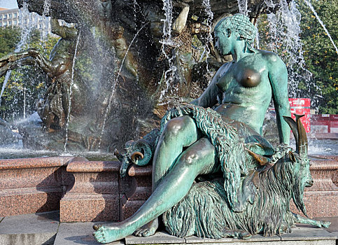 风景,海王星喷泉,柏林