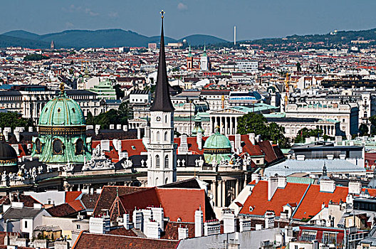 风景,大教堂,城市,霍夫堡,议会,维也纳,奥地利,欧洲