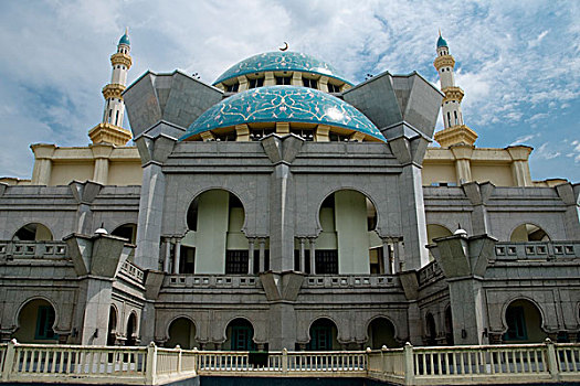 吉隆坡,马来西亚,建筑,蓝色,圆顶,高,塔,屋顶