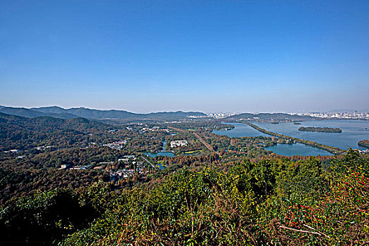 杭州西湖全景