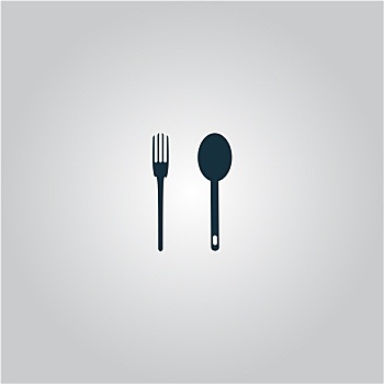 叉子,勺子,象征