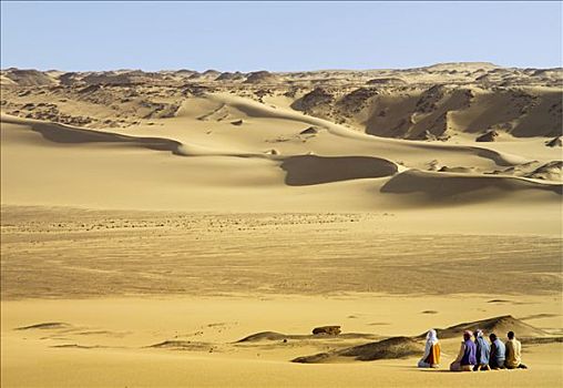 祈祷,边缘,沙漠,埃及,北非