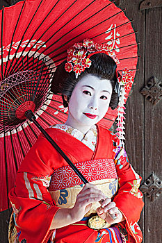 日本,京都,鸾舞伎,艺伎,衣服,和服