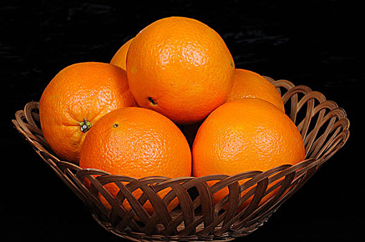 橘子,柳条篮