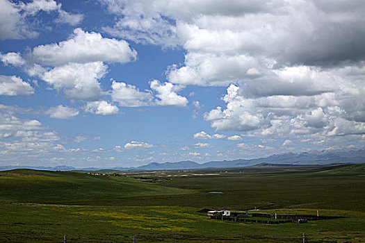 甘南,唐克,小镇,山黄河,九曲黄河,旅游区,若尔盖草原