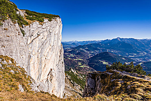 德国,巴伐利亚,上巴伐利亚,贝希特斯加登地区,陡峭,脸,风景