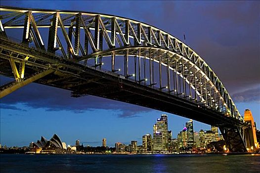 澳大利亚,悉尼,悉尼港大桥,黄昏