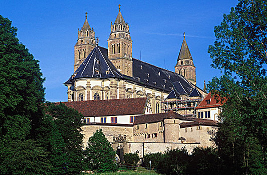 大教堂,寺院,城镇,巴登符腾堡,德国,欧洲