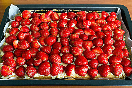 草莓蛋糕,烤盘