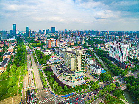 鄞州,鄞县大道,航拍,建筑,城市,绿色,住宅