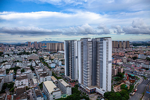 深圳龙岗区平湖金融基地城市建筑风光