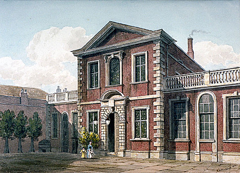 理发师,外科,院落,伦敦,1812年,艺术家