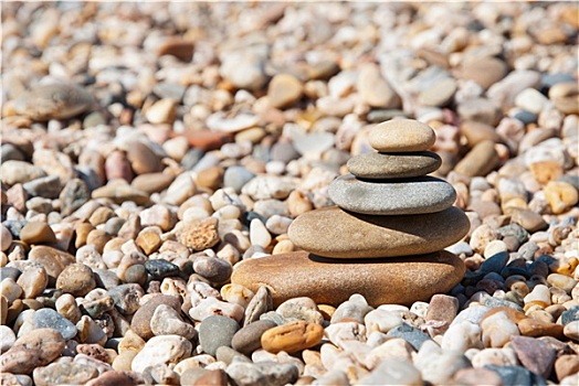 一堆,鹅卵石,石头,海滩