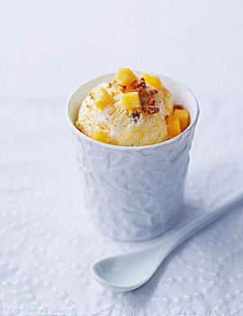 芒果冰淇淋,水果