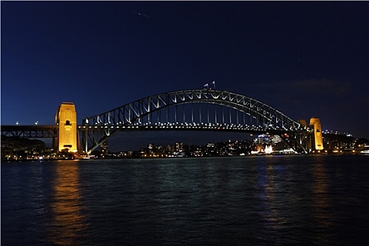 悉尼海港大桥,夜晚
