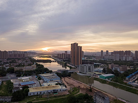 广东惠州市鹿江沥航拍风光