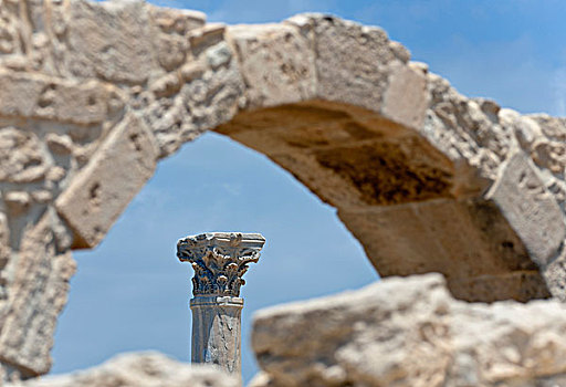 考古,发掘地,古城,库伦古剧场,塞浦路斯南部,南海岸,希腊,塞浦路斯,南欧