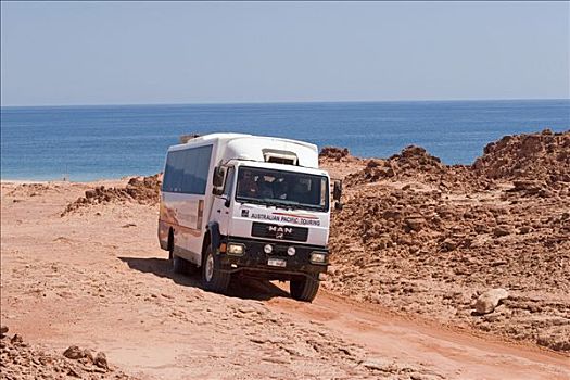 四轮驱动,卡车,海岸,靠近,西澳大利亚,澳大利亚