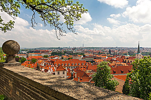 航拍,俯视,老城,布拉格