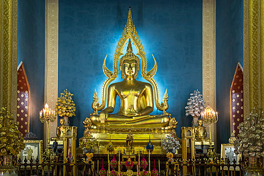 佛像,大理石庙宇,云石寺,曼谷,泰国,亚洲