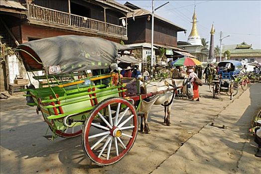 手推车,出租车,克钦邦,缅甸,亚洲